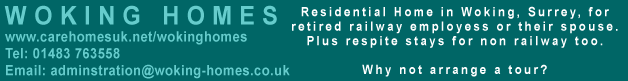 Woking Homes - A Residential Retirement Home (A Railway Charity)