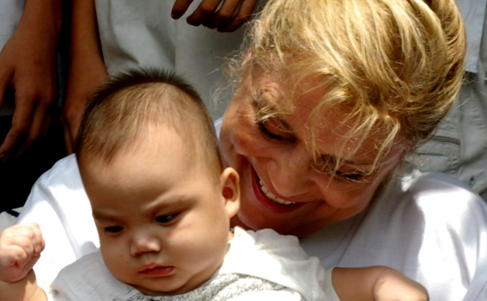 Christina Noble with Vietnamese baby