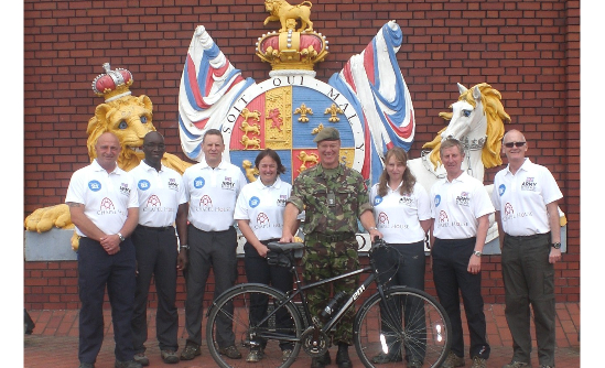 Part of the team at Imphal Bks York with CRR NE Lt Col Howard Newson YORKS at the centre