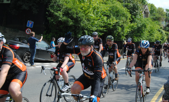 Riders make it back to the Weyside pub, Guildford, after a grueling 48hrs